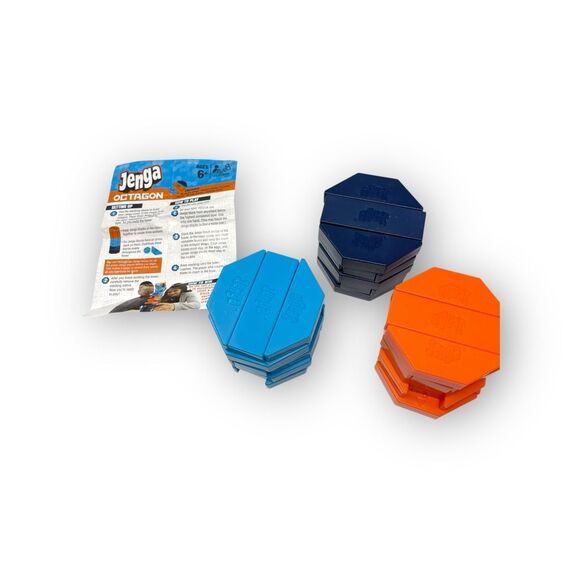 Jenga Octagon Family Fun Party Block Stacking Tower Game Hasbro E4389 Preowned - Picture 5 of 5